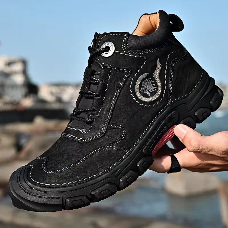 Winter Wear-resistant Ankle Mountaineering Boots Men Dresses Shoes - Tophatter Daily Deals