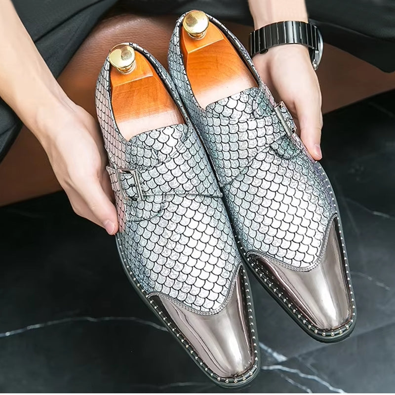 Golden Shoes For Men Silver Men Dresses Shoes - Tophatter Daily Deals