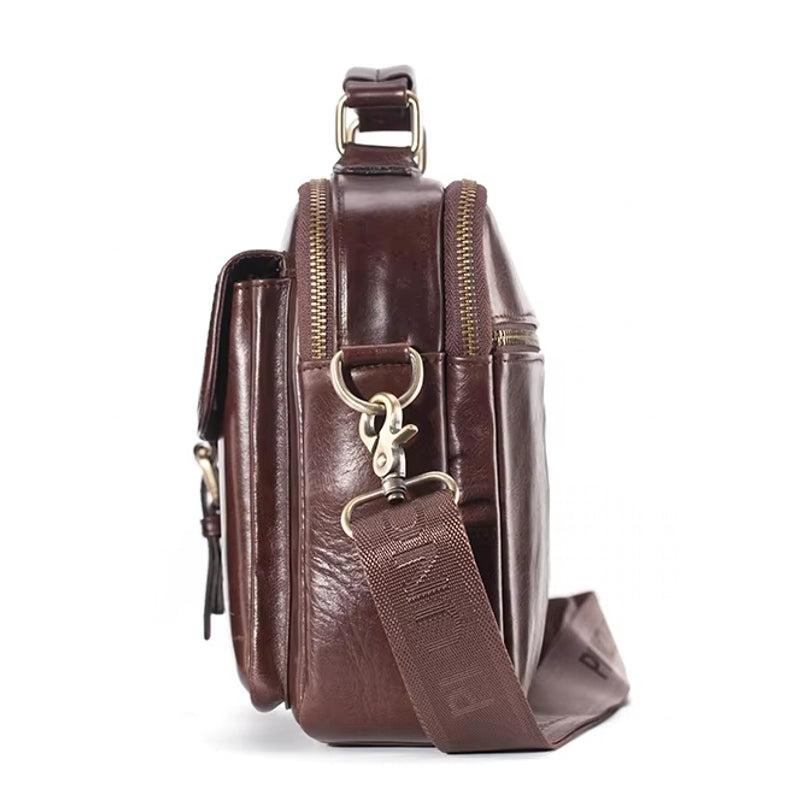 Cowhide Casual Handbag Tote Briefcase Bag - Tophatter Daily Deals