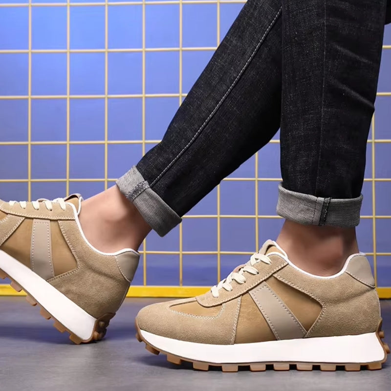 Cow Suede Leather Sneakers For Men Sport Shoes Men Sneakers - Tophatter Daily Deals