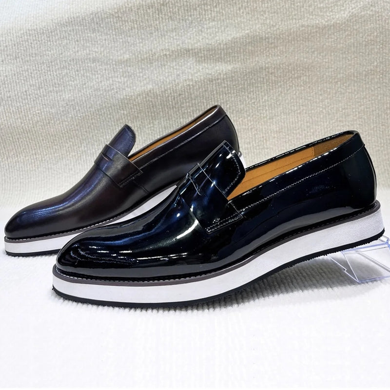Casual Shiny Leather Formal Shoes for Banquet Men Dresses Shoes - Tophatter Daily Deals