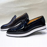 Casual Shiny Leather Formal Shoes for Banquet Men Dresses Shoes - Tophatter Daily Deals