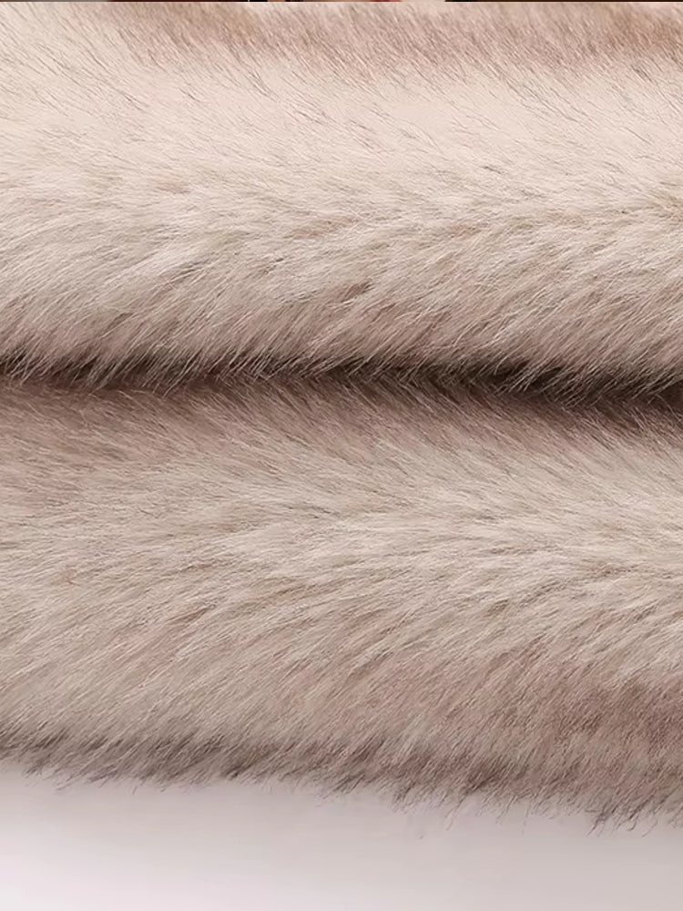Gradient Cropped Faux Fur Coats Coats & Jackets - Tophatter Daily Deals
