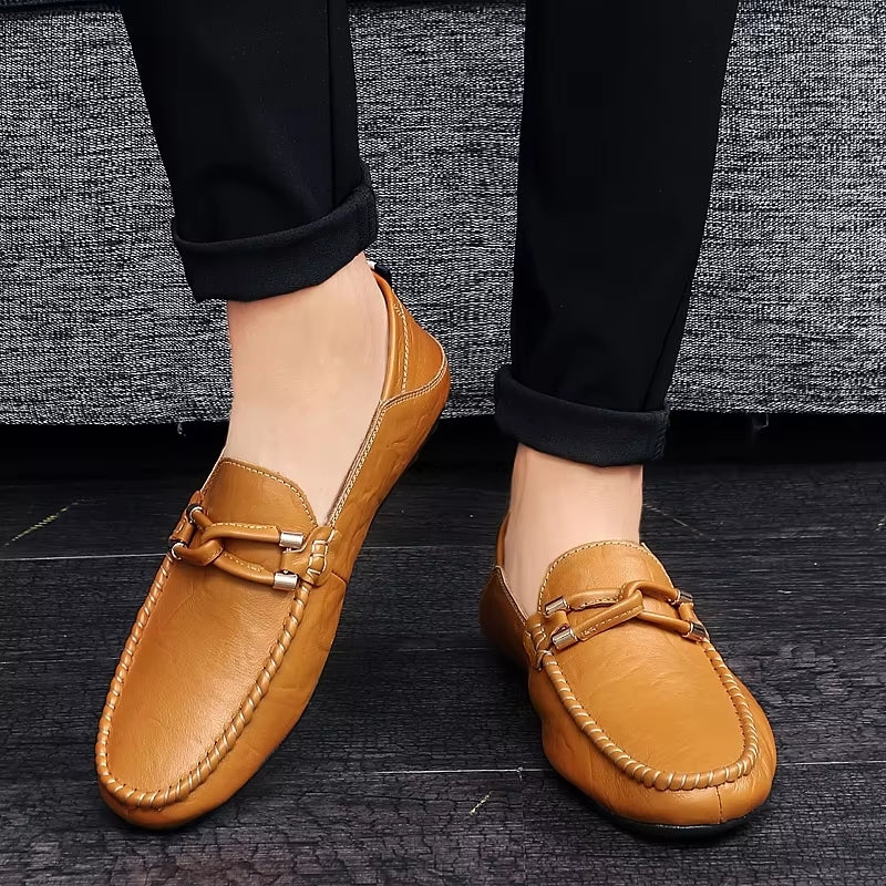 Men Casual Shoes Breathable Slip on Loafers Men Dresses Shoes - Tophatter Daily Deals