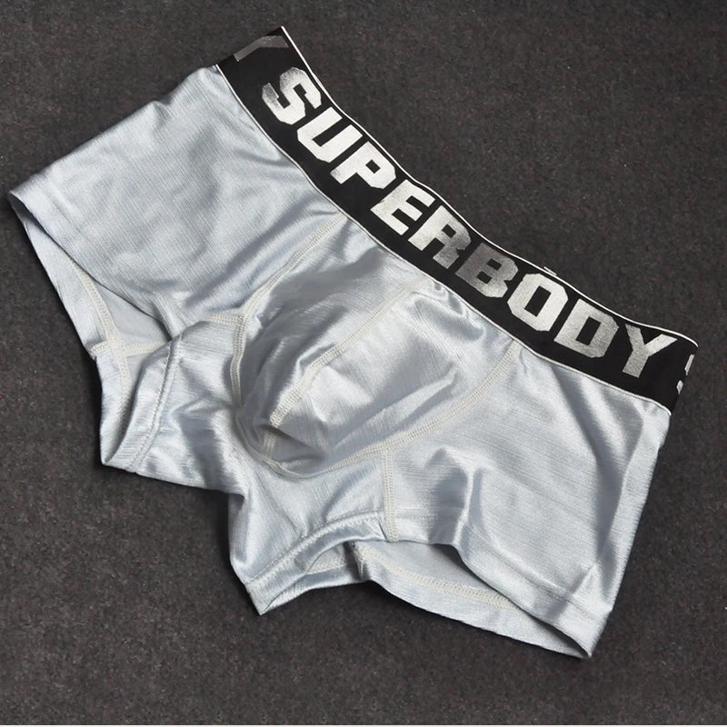 Cool Ice Silk New Men Boxer Shorts Silver Men Briefs - Tophatter Daily Deals