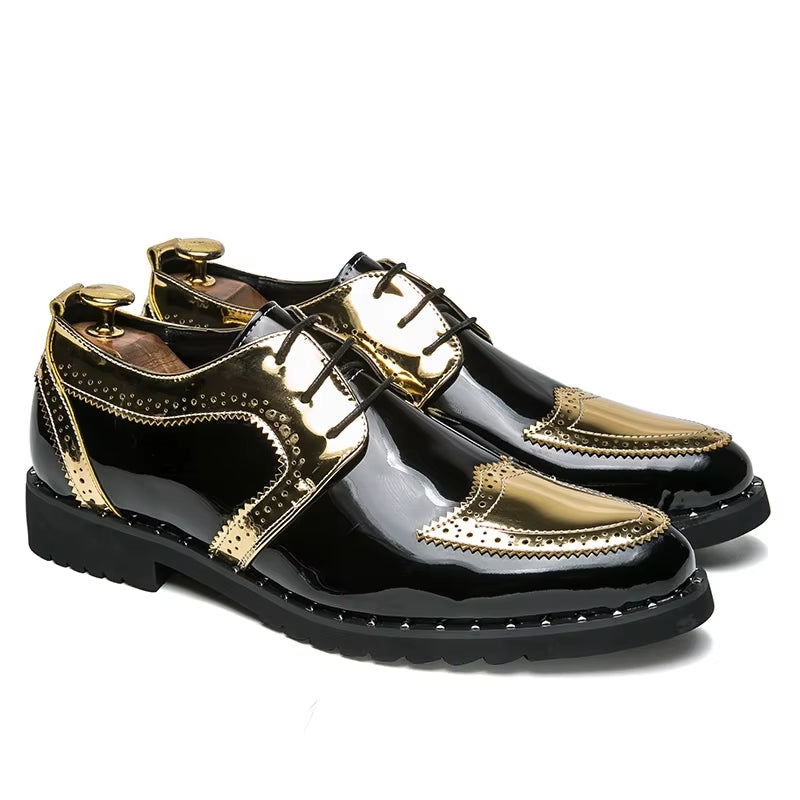 Loafers Shoes Lace Up Low Heel Platform Shoes Men Dresses Shoes - Tophatter Daily Deals