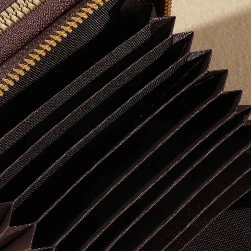 Chic Vintage Double Zipper Card Holder Wallet for Women Wallets - Tophatter Daily Deals