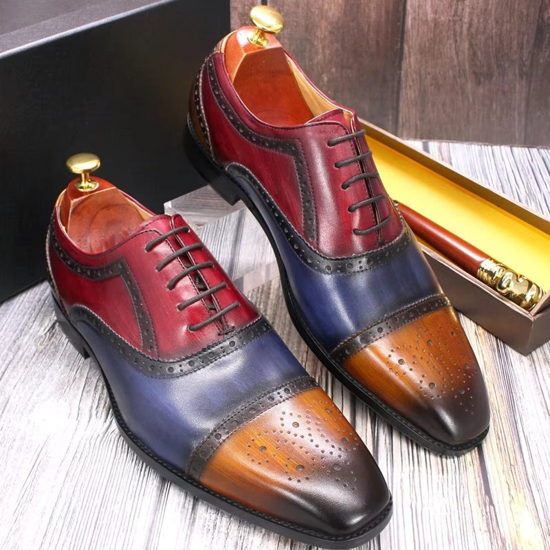 Mixed Color Oxford Cowhide Men Dress Shoes Men Dresses Shoes - Tophatter Daily Deals