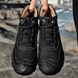 Winter Wear-resistant Ankle Mountaineering Boots Men Dresses Shoes - Tophatter Daily Deals