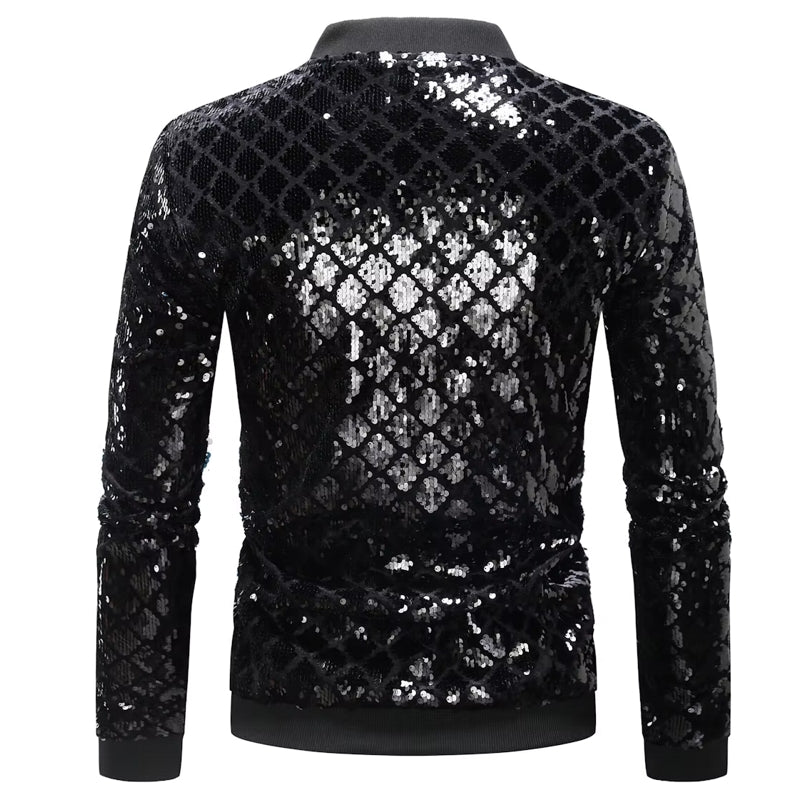 Men Shiny Black Blue Green Dance Street Wear Men's Clothing - Tophatter Daily Deals