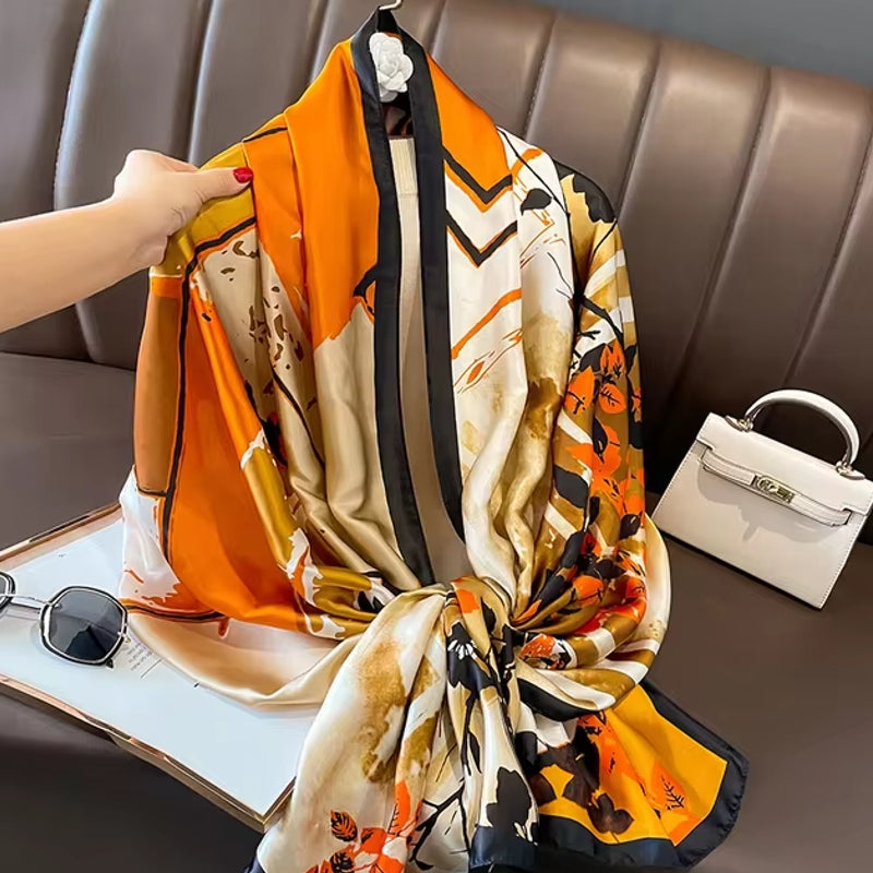 Popular Women Satin Finish Shawl 04 Shawl Scarf - Tophatter Daily Deals