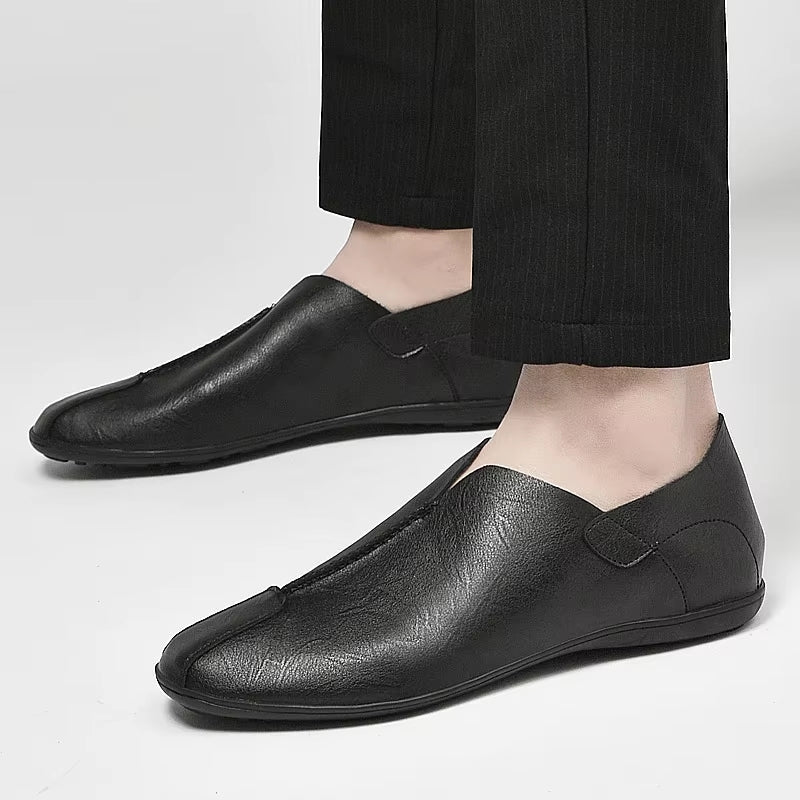 Vintage Classic Slip On Men Shoes round Toe Loafers Shoes Men Shoes - Tophatter Daily Deals