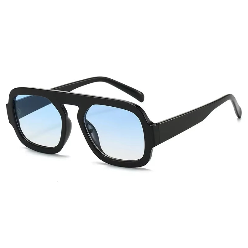 Women Fashion Gradient Shades UV400 Men Punk Sun Glasses Blue Sunglasses - Tophatter Daily Deals