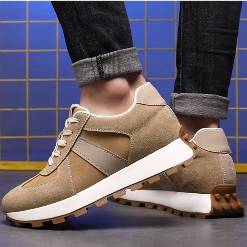 Cow Suede Leather Sneakers For Men Sport Shoes Men Sneakers - Tophatter Daily Deals