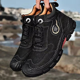 Winter Wear-resistant Ankle Mountaineering Boots Men Dresses Shoes - Tophatter Daily Deals