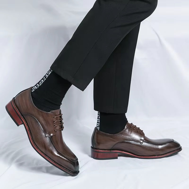 Fashion Formal Office Business Leather Shoes Brown Men Dresses Shoes - Tophatter Daily Deals