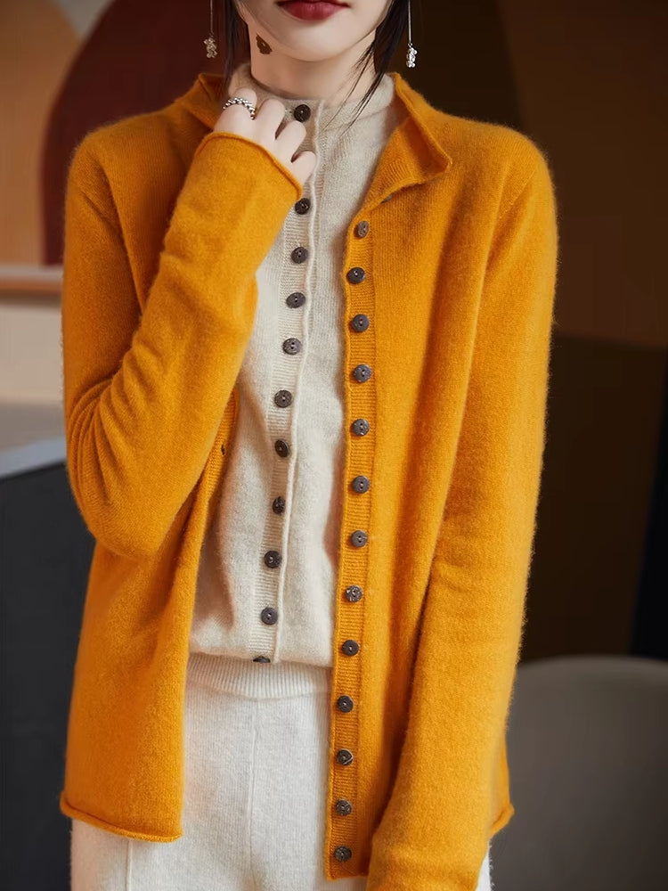 Wool Jacket Knitted Top Sweater Blouses - Tophatter Daily Deals