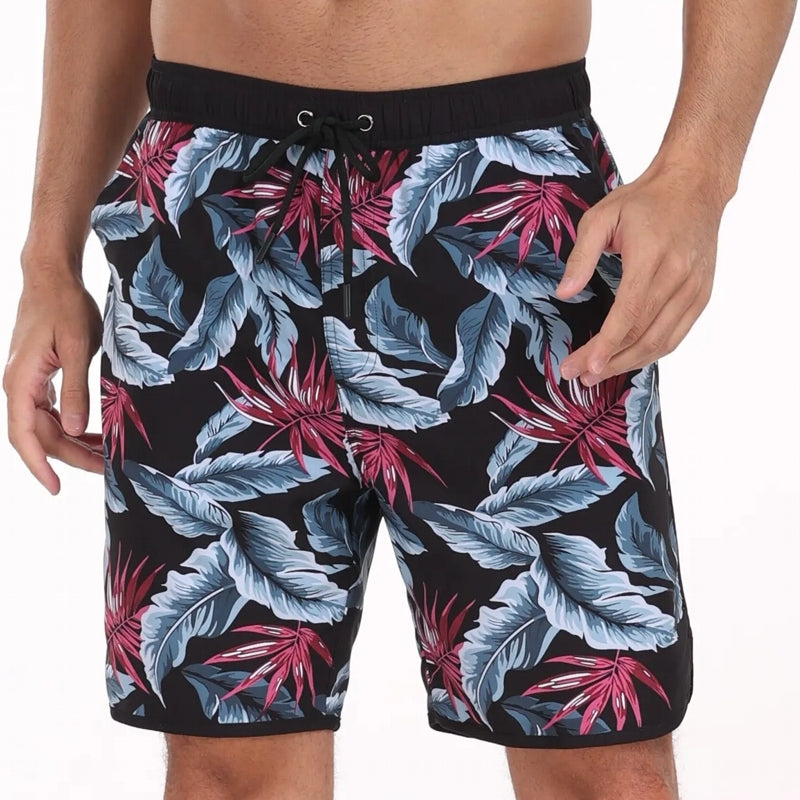 Men Beach Pants Casual Vacation Printed Short Swimsuit - Tophatter Daily Deals