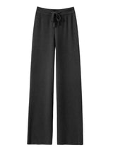 Loose Wool Knitted Wide-leg Trousers for Women Black Pants - Tophatter Daily Deals
