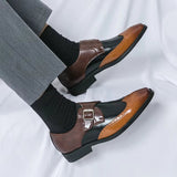 Men Loafers Color Matching Flat Shoes Men Dresses Shoes - Tophatter Daily Deals