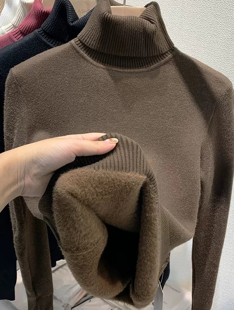 The Elegant Thick Slim Knitted Pullover Blouses - Tophatter Daily Deals