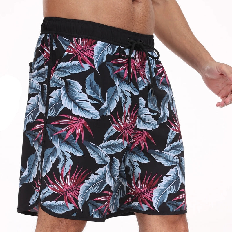 Men Beach Pants Casual Vacation Printed Short Swimsuit - Tophatter Daily Deals