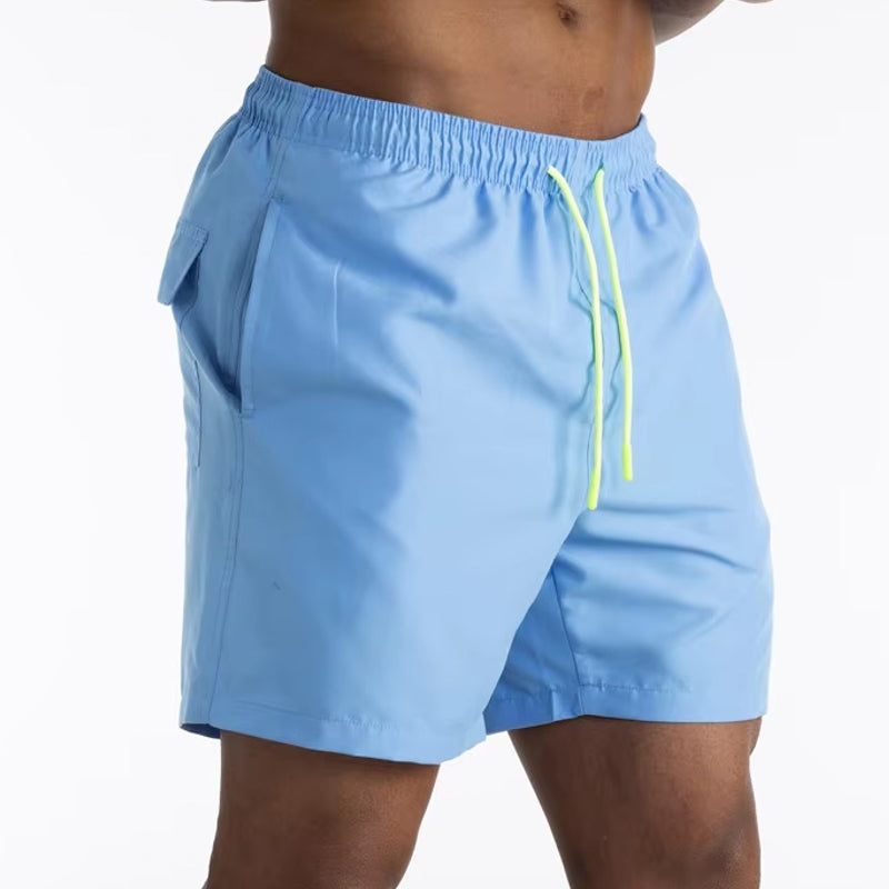 Men Beach Swimming Trunks Sky Blue Swimsuit - Tophatter Daily Deals