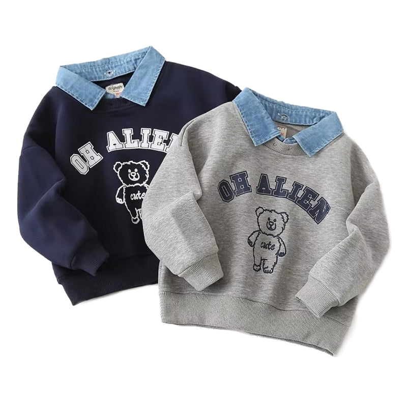 Casual Children's Clothing Printing Cute Bear kids clothing - Tophatter Daily Deals