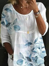 Casual Women Shirt Holiday Weekend Blouse Cyan Blouses - Tophatter Daily Deals