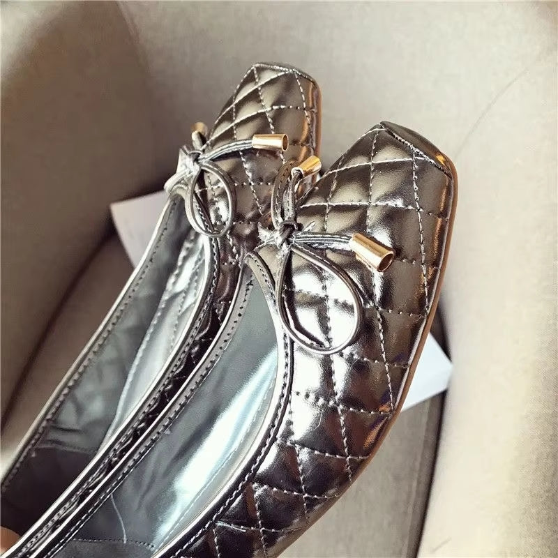 Fashion Ballet Flats Gold Soft Ladies Shoes Women Shoes - Tophatter Daily Deals
