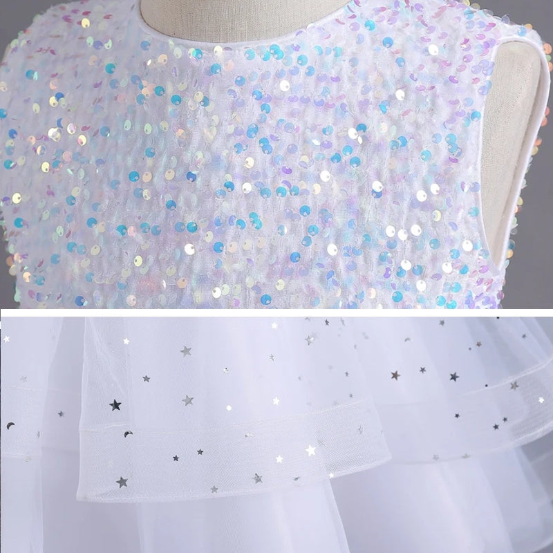 3-13 years Sequin Lace Tuxedo Dress for girls kids clothing - Tophatter Daily Deals