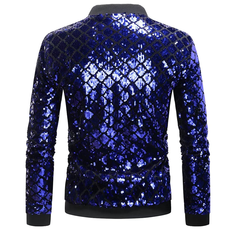 Men Shiny Black Blue Green Dance Street Wear Men's Clothing - Tophatter Daily Deals