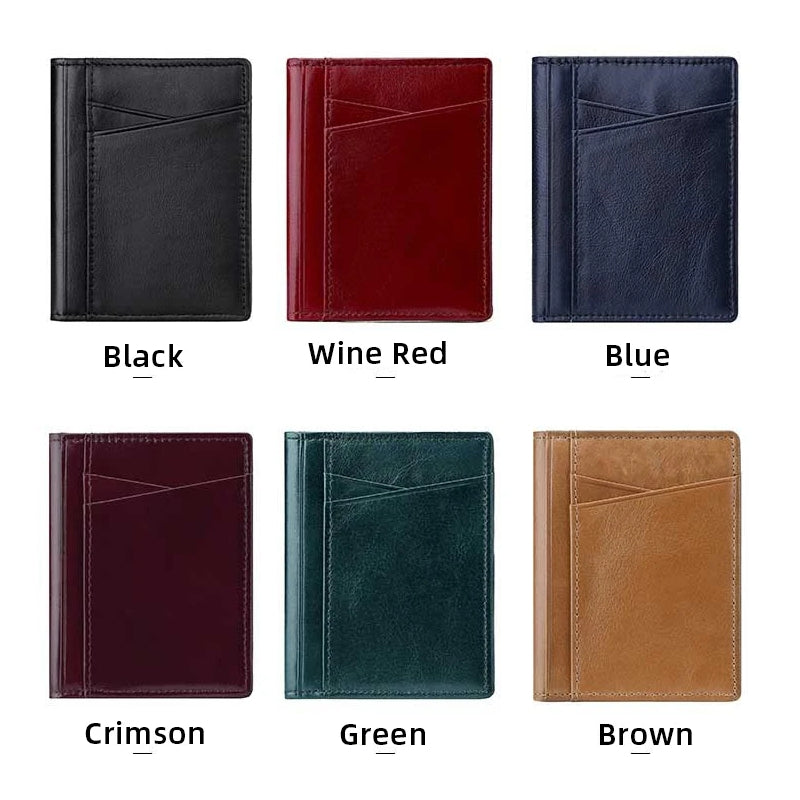 Slim Soft Wallet in Genuine Leather Card Holder Wallets - Tophatter Daily Deals