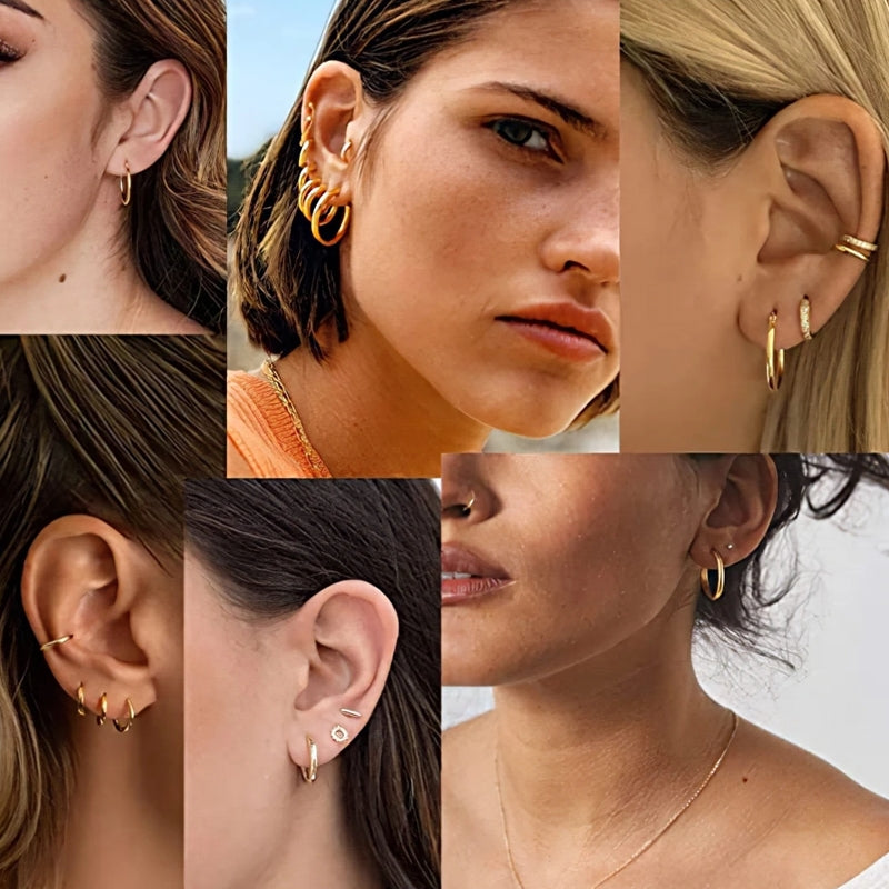 Unisex Stainless Steel Hoop Earrings Earrings - Tophatter Daily Deals