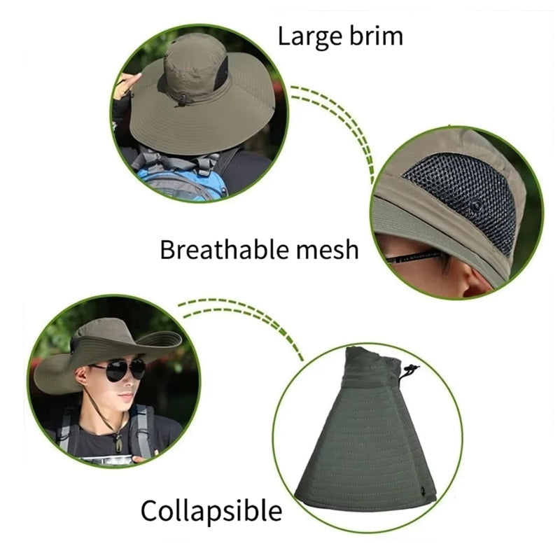 Summer 15CM Large Brim Sun Hat Cap - Tophatter Daily Deals