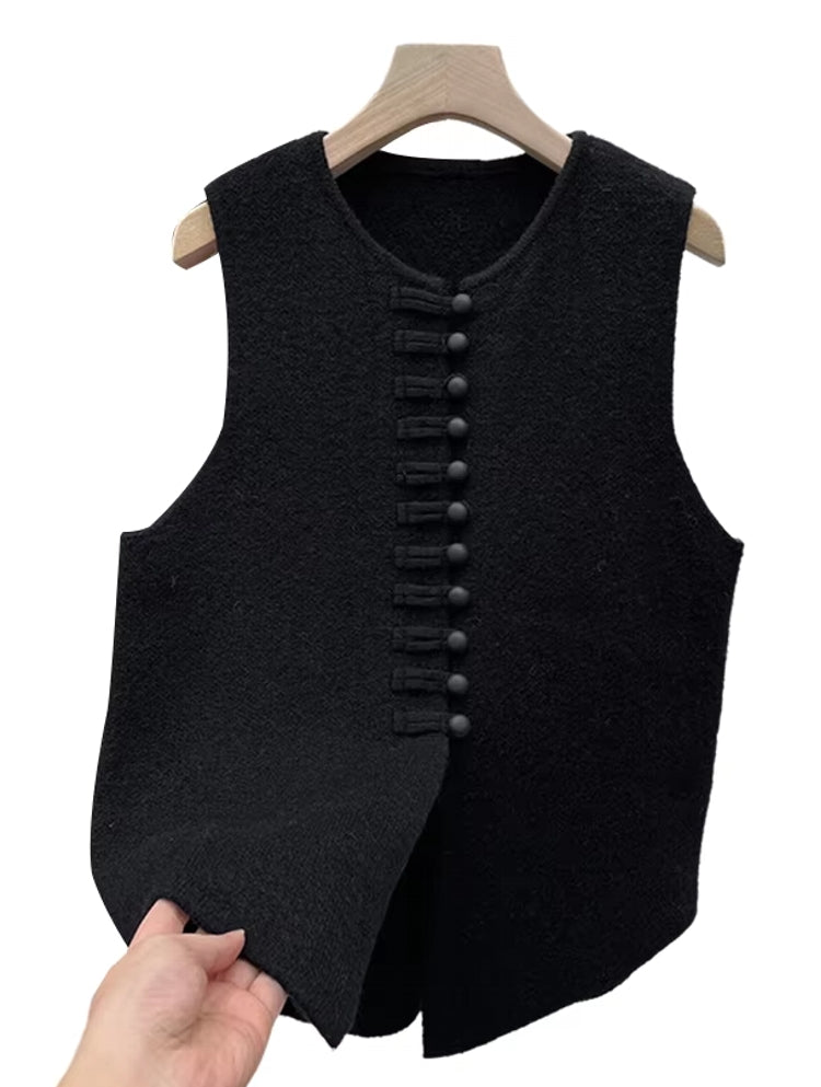 Winter Round Neck Vest Sweater Tops Blouses - Tophatter Daily Deals