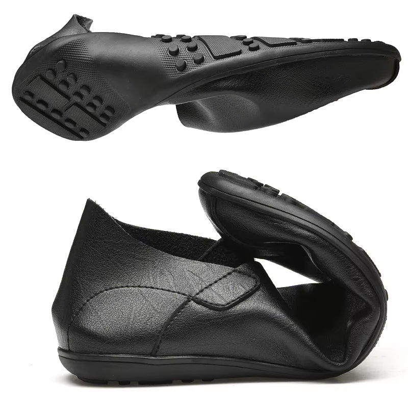 Vintage Classic Slip On Men Shoes round Toe Loafers Shoes Men Shoes - Tophatter Daily Deals