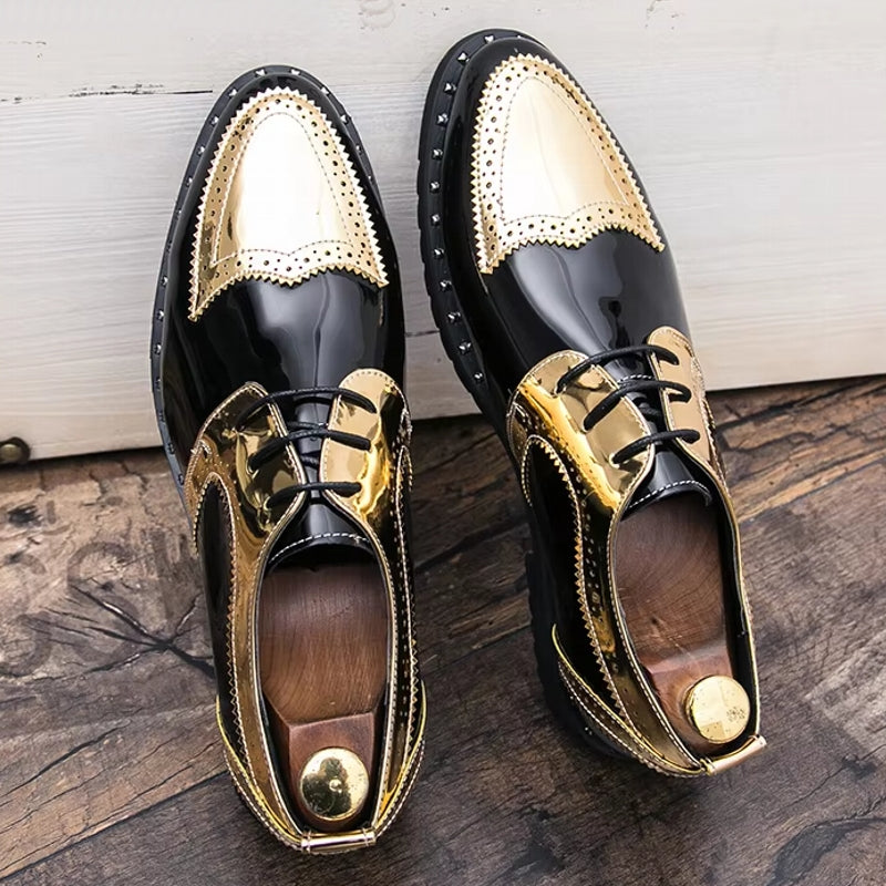 Loafers Shoes Lace Up Low Heel Platform Shoes Men Dresses Shoes - Tophatter Daily Deals