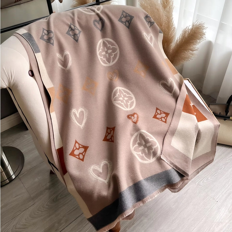 Winter Warm Cashmere Wraps Women Scarf Apricot Shawl Scarf - Tophatter Daily Deals