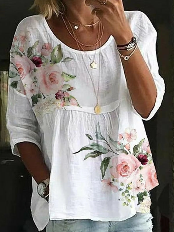 Casual Women Shirt Holiday Weekend Blouse White Blouses - Tophatter Daily Deals