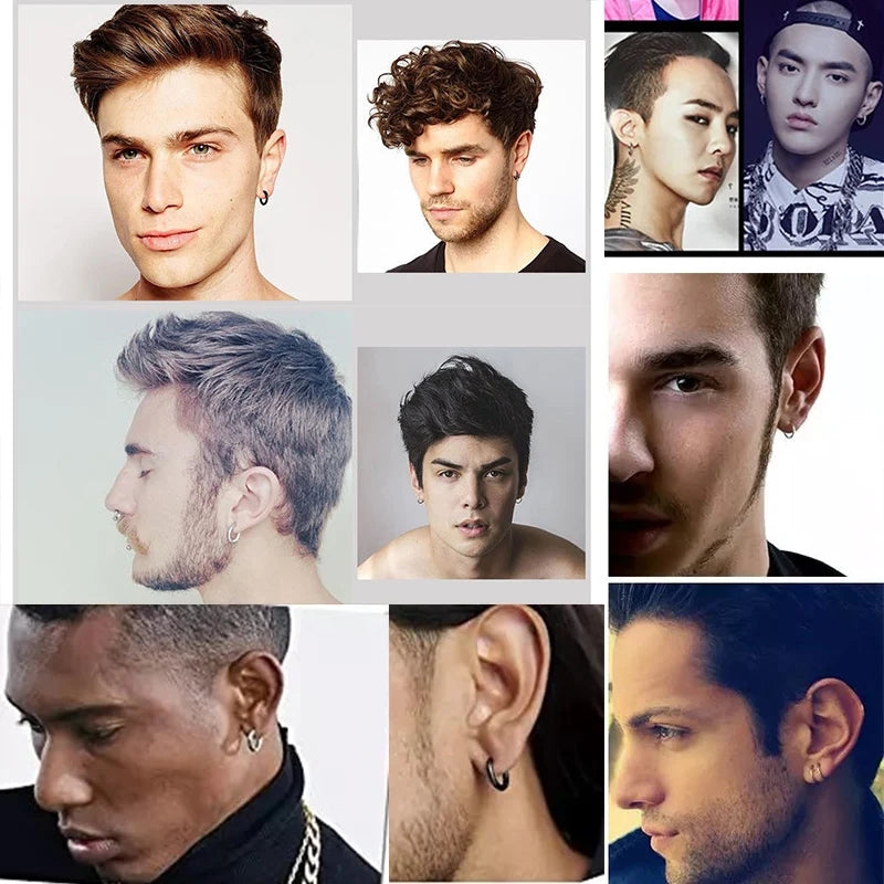 Unisex Stainless Steel Hoop Earrings Earrings - Tophatter Daily Deals