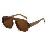 Women Fashion Gradient Shades UV400 Men Punk Sun Glasses Dark Brown Sunglasses - Tophatter Daily Deals