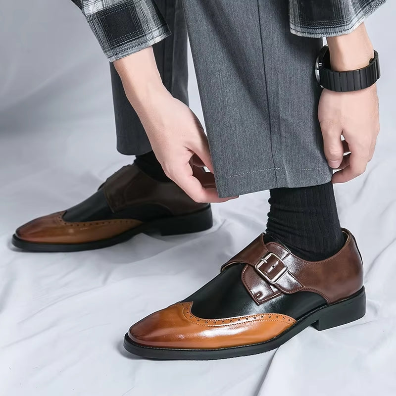 Men Loafers Color Matching Flat Shoes Men Dresses Shoes - Tophatter Daily Deals