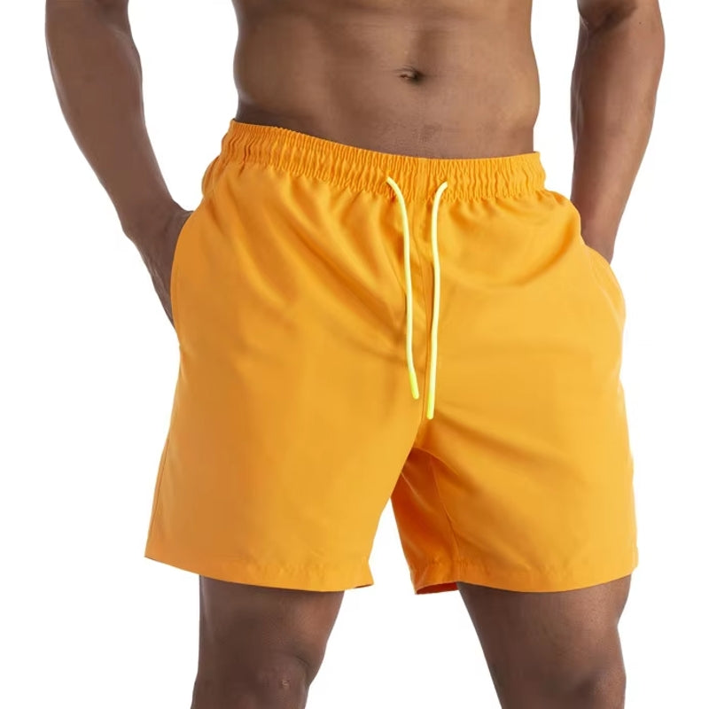 Men Beach Swimming Trunks Yellow Swimsuit - Tophatter Daily Deals