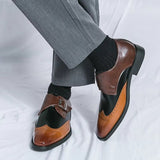 Men Loafers Color Matching Flat Shoes Men Dresses Shoes - Tophatter Daily Deals