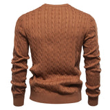 Round Neck Classic Twist Patterned Pullover Knitted Men's Clothing - Tophatter Daily Deals