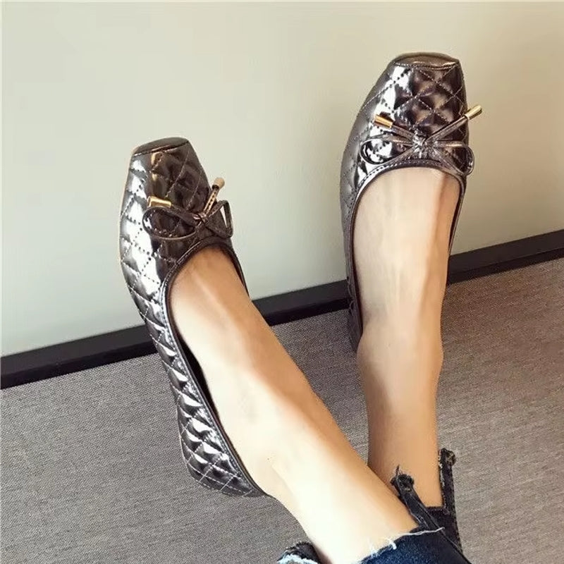 Fashion Ballet Flats Gold Soft Ladies Shoes Women Shoes - Tophatter Daily Deals