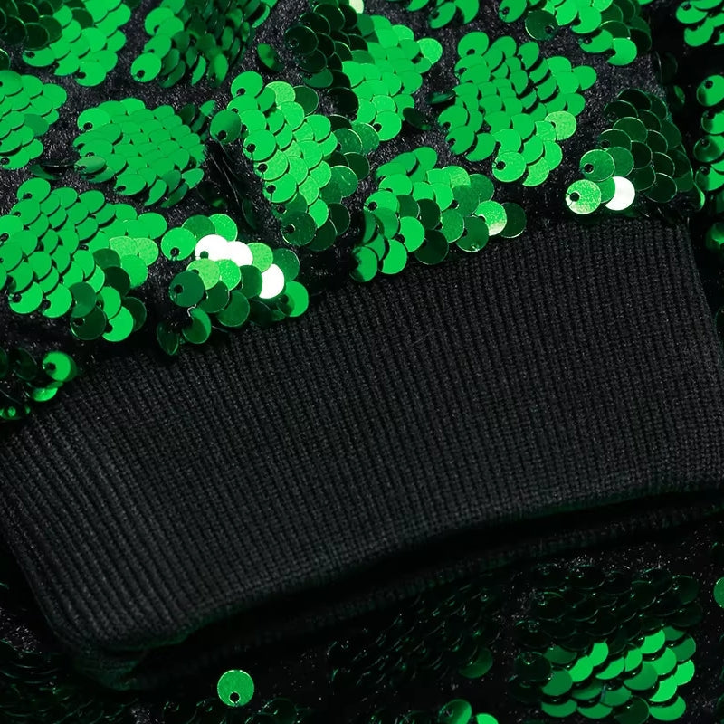 Men Shiny Black Blue Green Dance Street Wear Men's Clothing - Tophatter Daily Deals