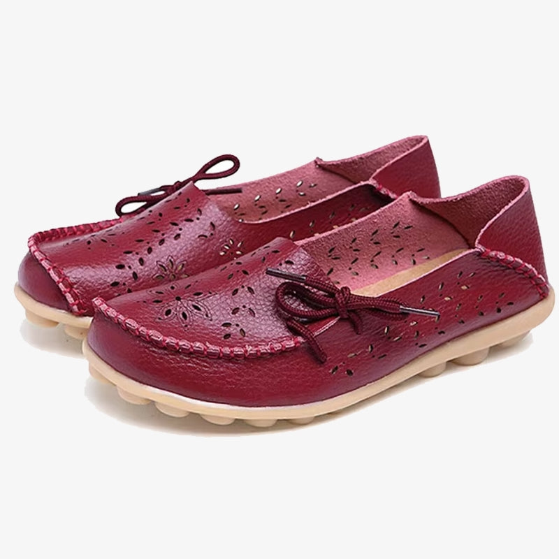 Women Casual Shoes Breathable Leather Loafers Women Shoes - Tophatter Daily Deals