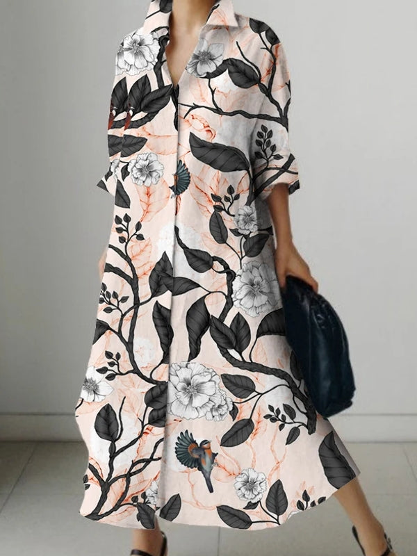 Women's Elegant Shirt Dresses Beige Maxi Dresses - Tophatter Daily Deals